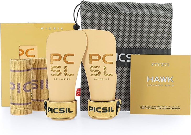 PICSIL Hawk Grips+ Wristbands + Bag, Use Without Magnesium, Grip on All Supercies and Bars, Designed for All Athletes, Crosstraining Gloves - Image 1